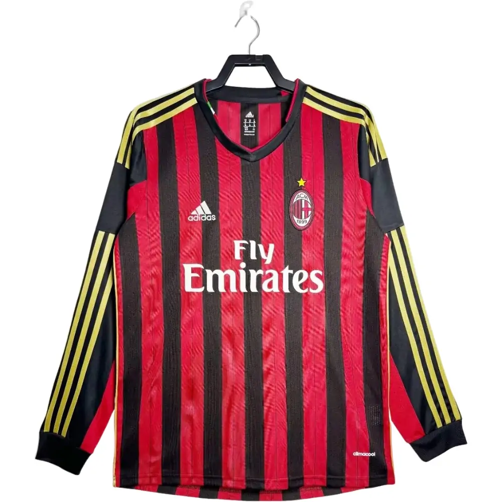 2013/14 AC Milan Home Long Sleeve Jersey 1:1 Thailand Quality - Fans Edition