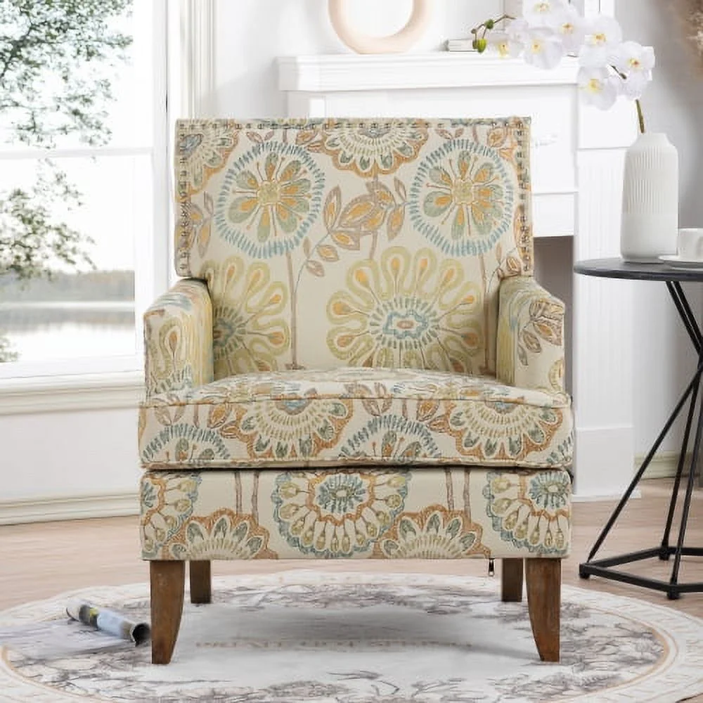 Accent Armchair Modern Upholstered Arm Chair, Comfy Bedroom Living Room Chairs Home Furniture