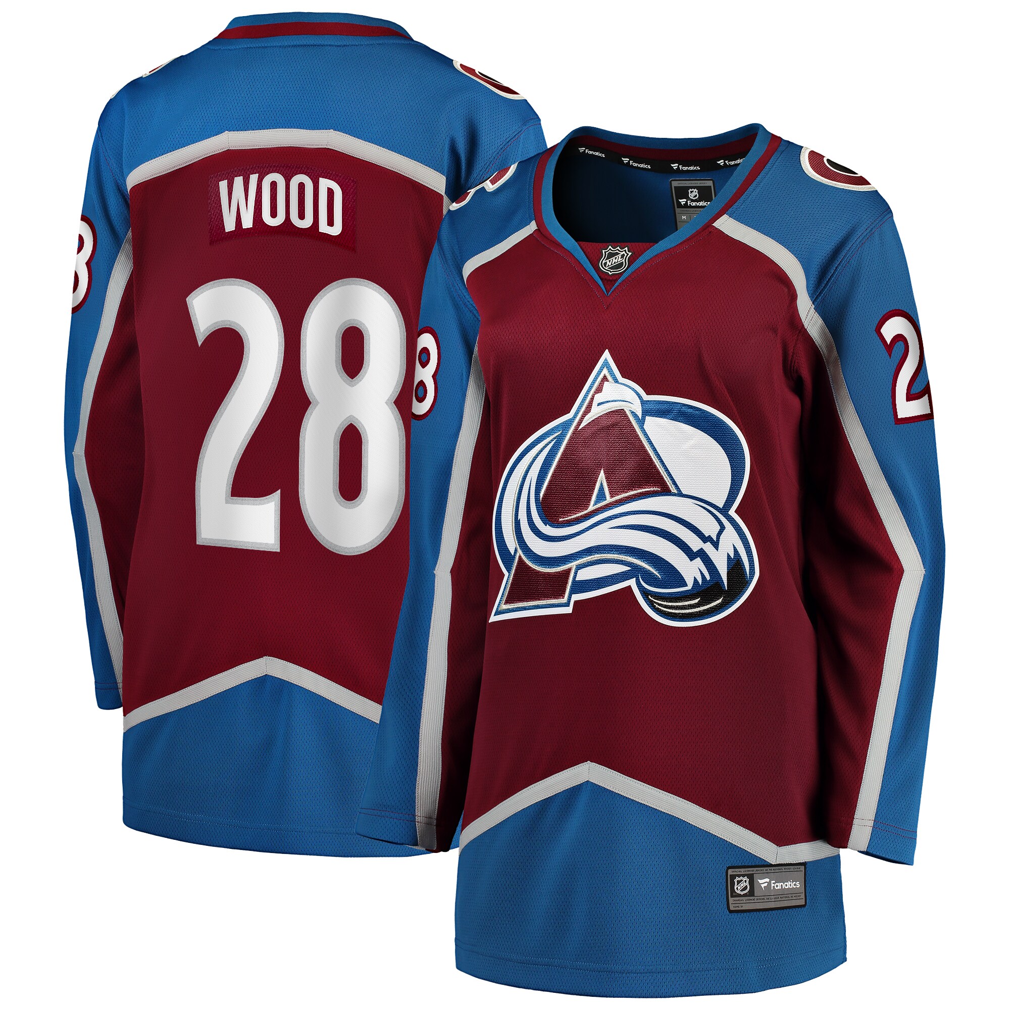 Miles Wood Colorado Avalanche Fanatics Women’s Home Breakaway   Jersey – Maroon
