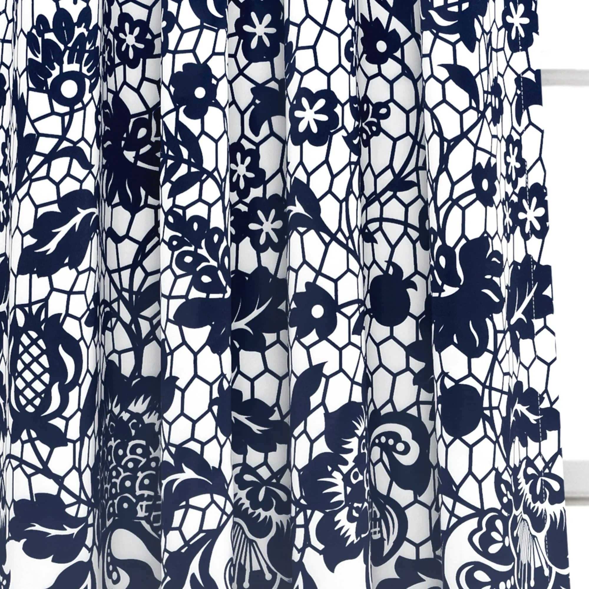 Lush Decor Estate Garden Print Room Darkening Window Curtain Panels Set