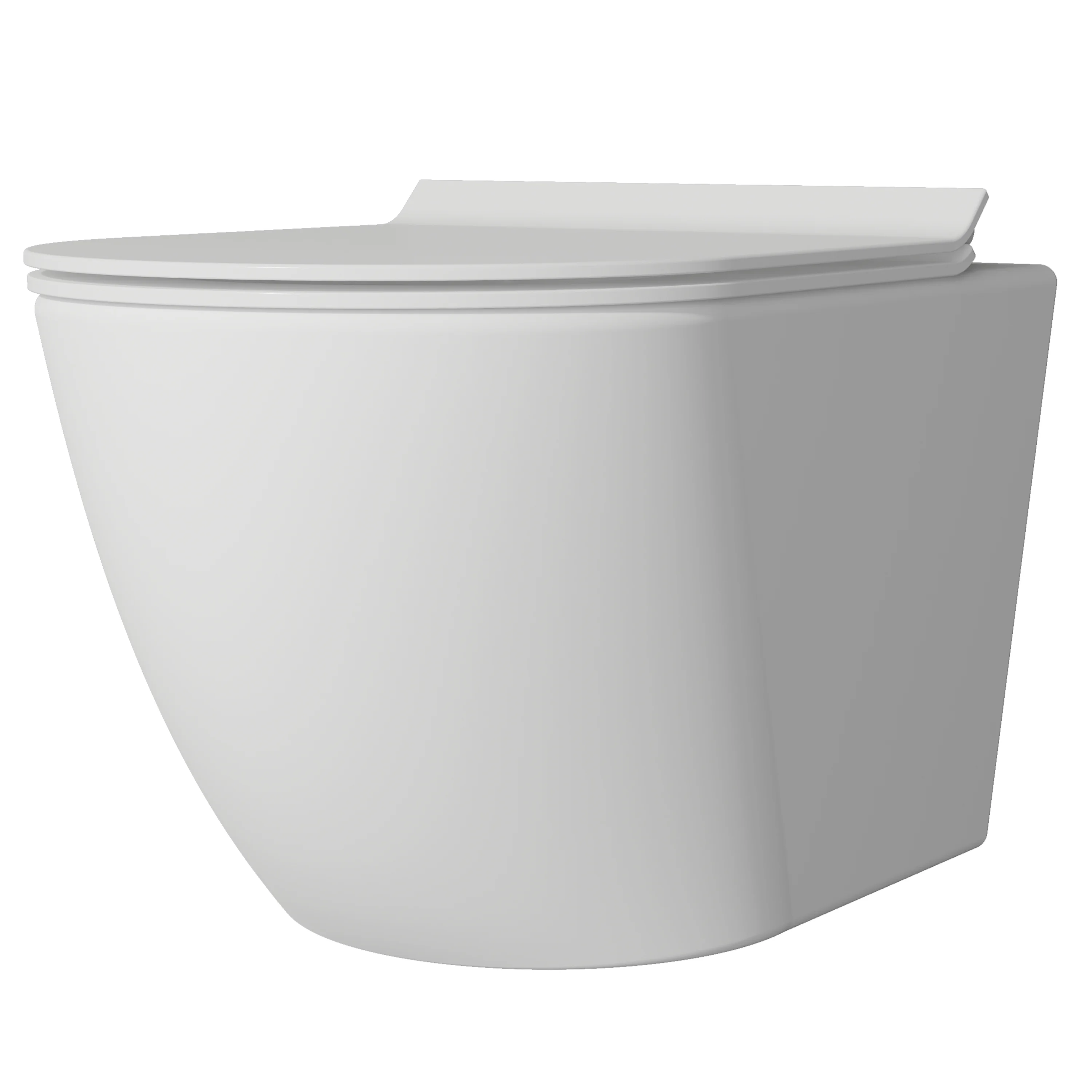 MEJE#MJ-2003R, Rimless Toilet Ceramic Nano Coating Hanging Toilet Wall Hung Toilet Bowl 21.65 x 14.17 x 14.96 inches Glossy Finish
