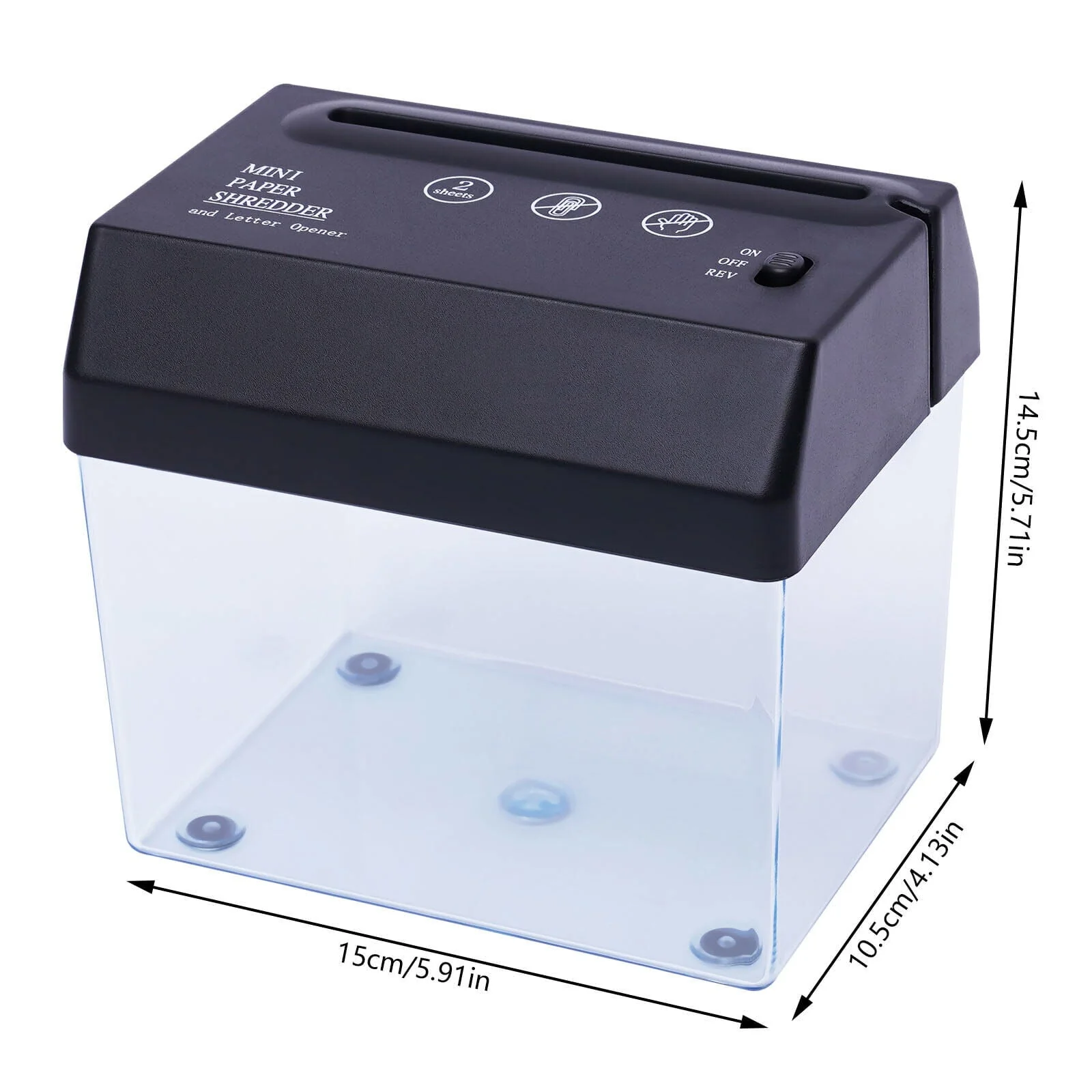 DENEST Portable Electric Paper Shredder Desktop Small Tool USB Strip Cutting Machine