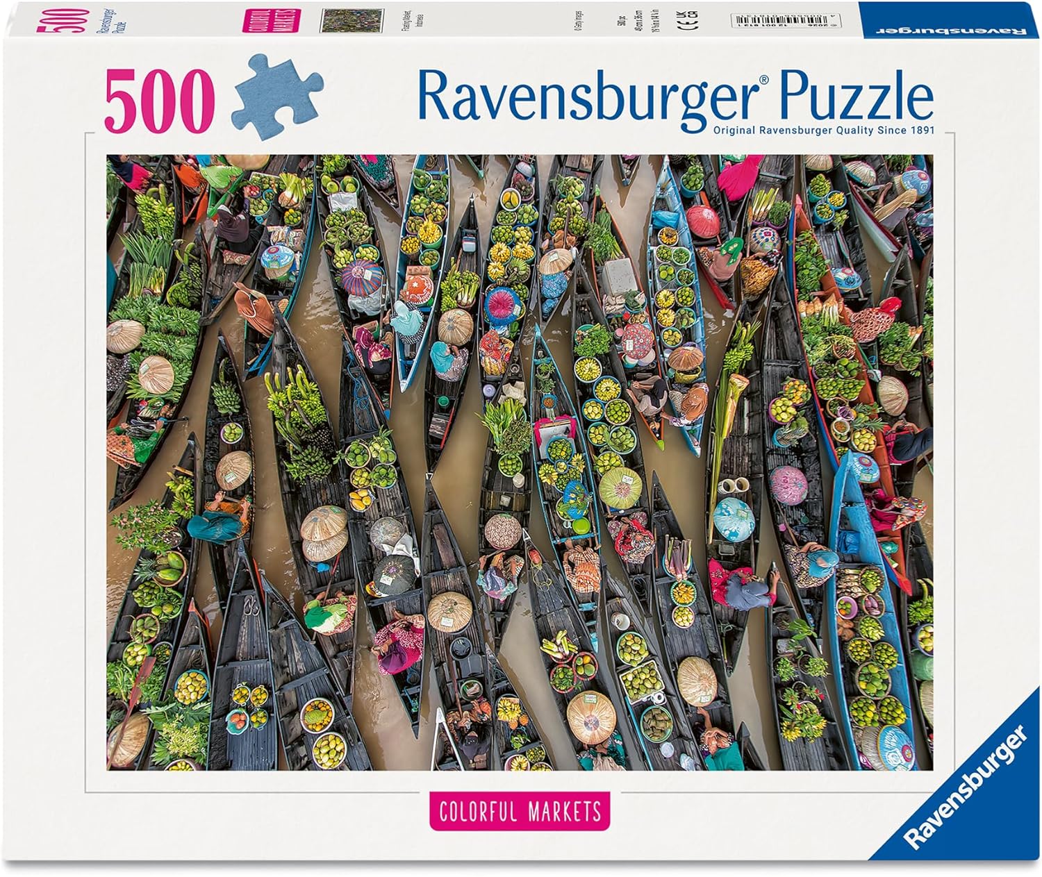 Floating Market Indonesia - 500 Piece Jigsaw Puzzle (Ravensburger)