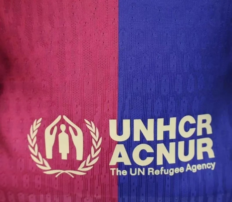 2024/2025 Long Sleeve Player Version Barcelona Home Jersey 1:1 Thai Quality