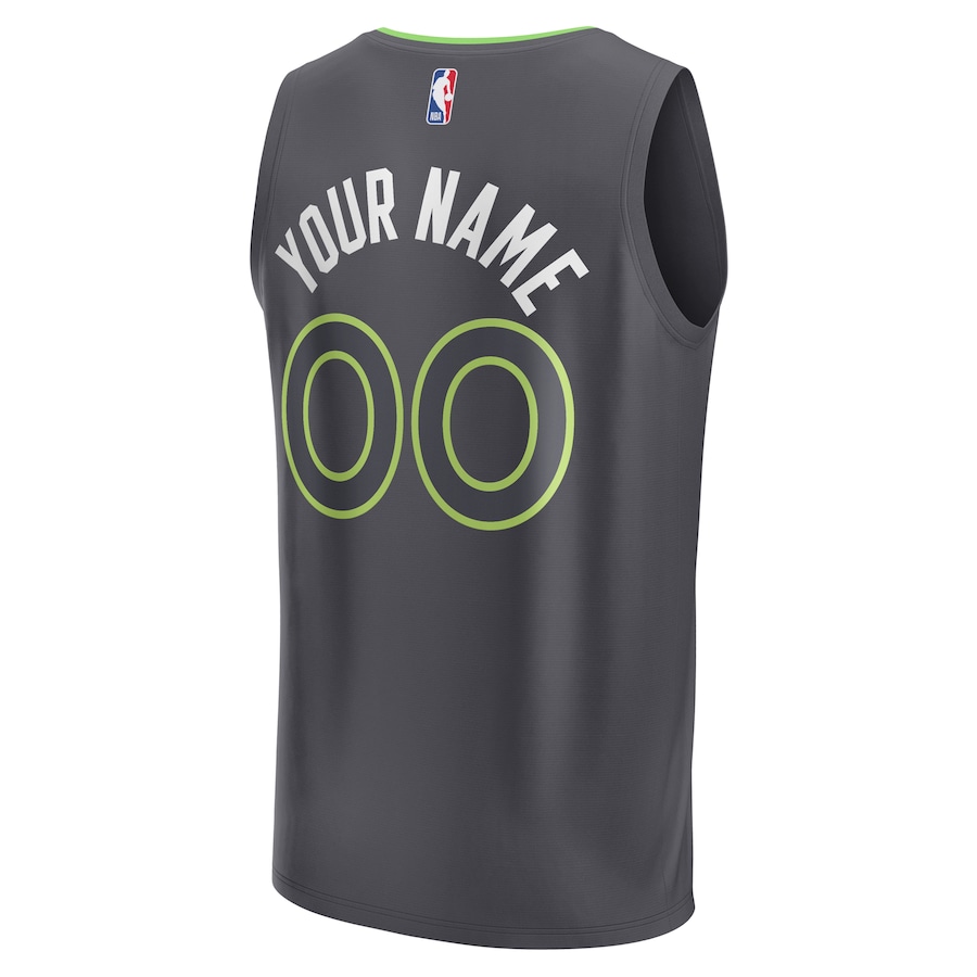 Youth Minnesota Timberwolves Fanatics Black Custom Fast Break Jersey - Statement Edition