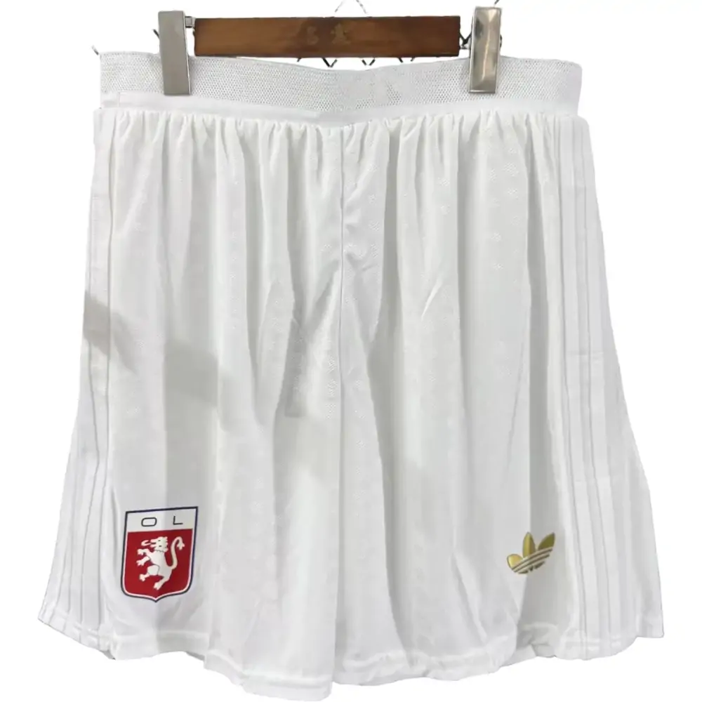 25_26 Lyon White Shorts-Player Edition