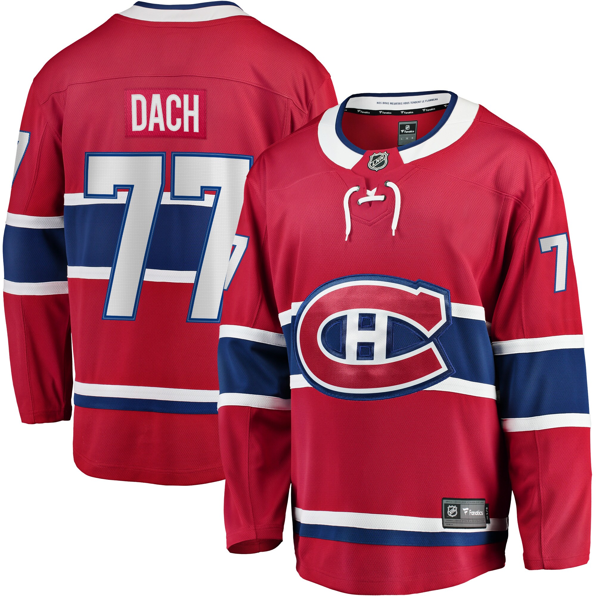 Kirby Dach Montreal Canadiens Fanatics Home Breakaway   Jersey – Red