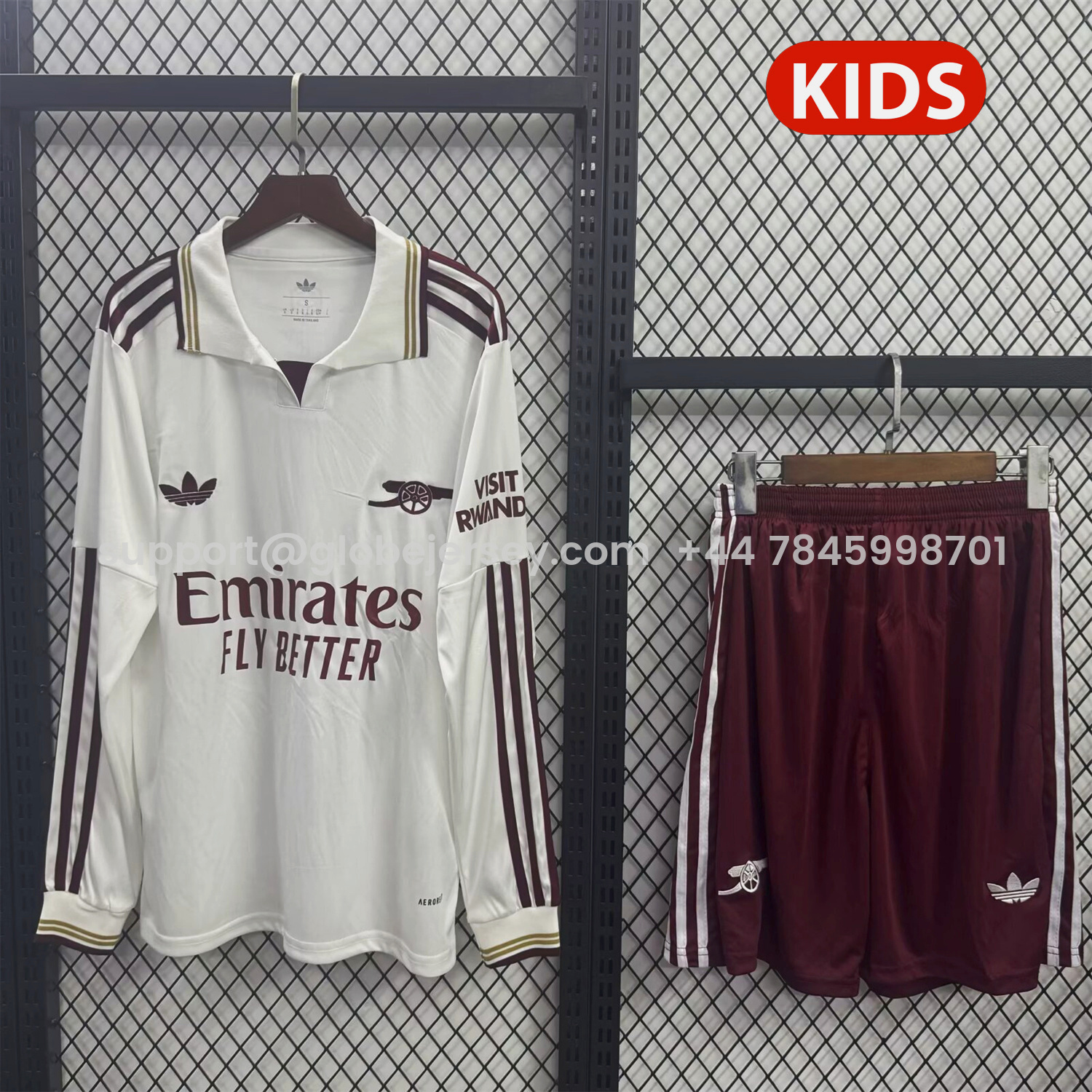 Arsenal 25-26 Third White Long Sleeves Kids Kit