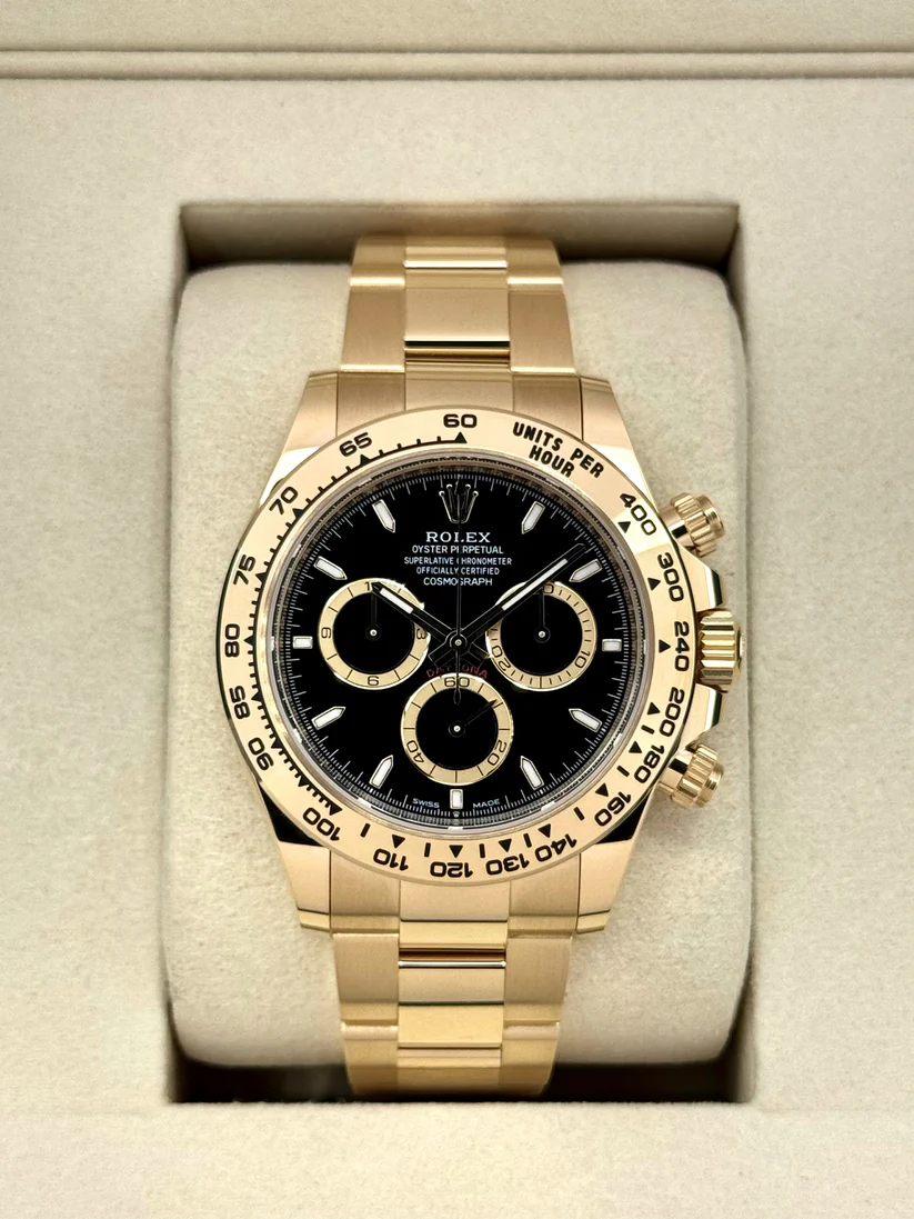 【Super Clone】Rolex Daytona Yellow Gold / Black  m126508-0004