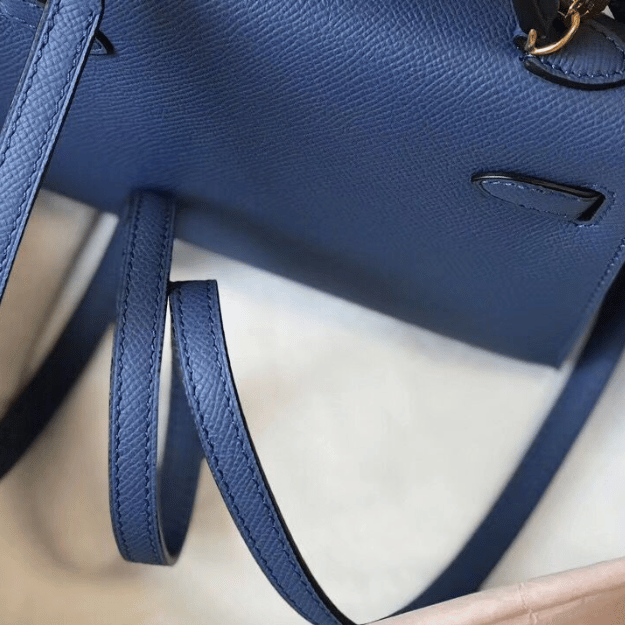 Hermès Kelly Mini II Bag Blue 7.5 Inches