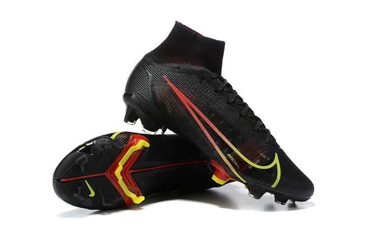 Assassin 14th generation high-top electroplated fully knitted waterproof FG football shoes