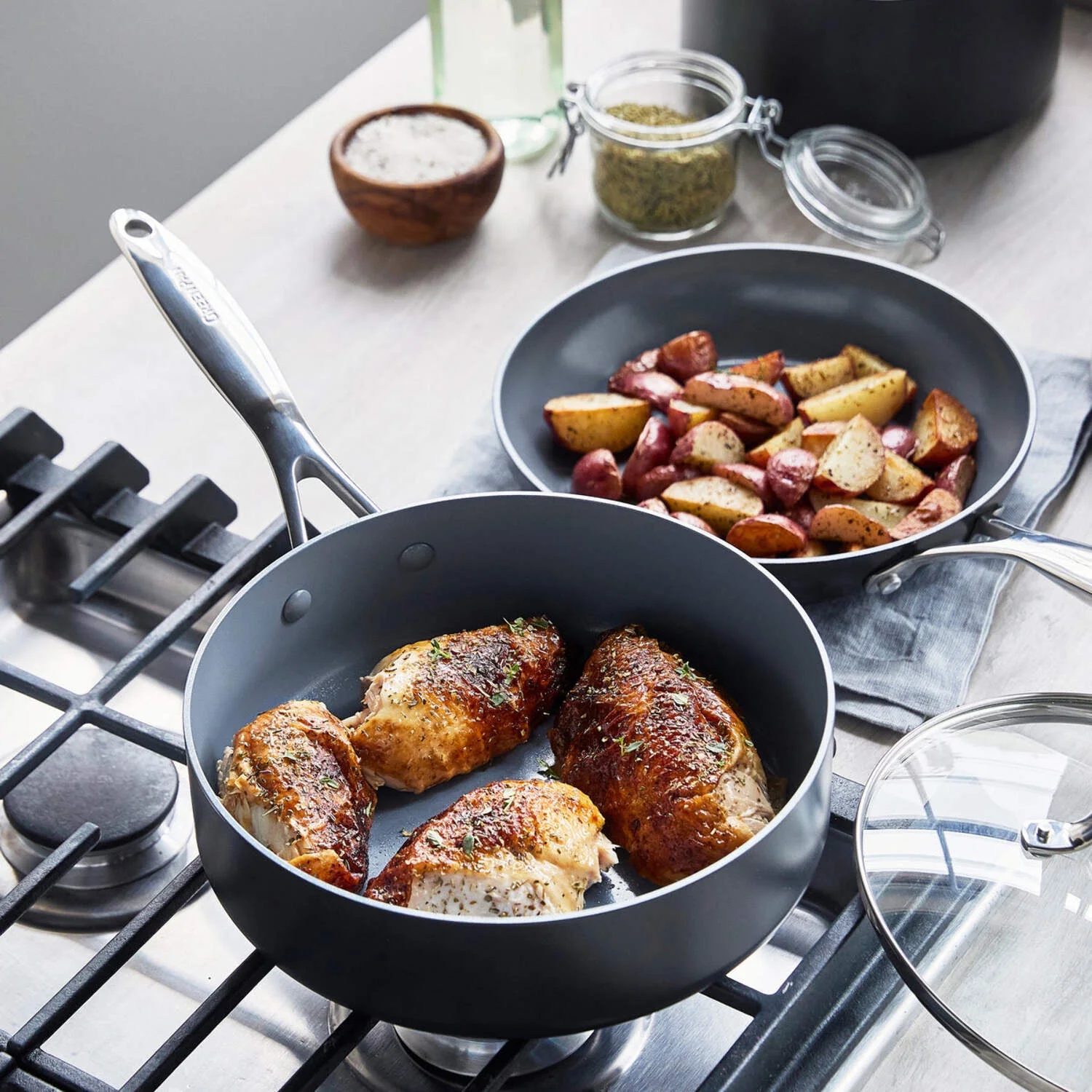 GreenPan 11-Piece Valencia Pro Ceramic Nonstick Cookware Set �C Induction Ready, Dishwasher Safe