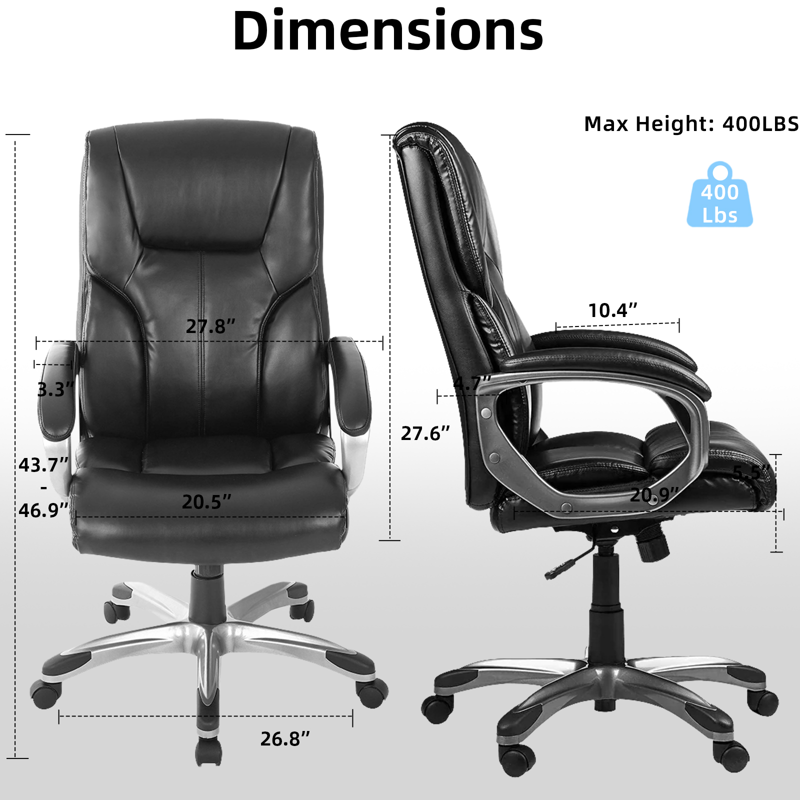 ExOffice Executive Office Chair Desk Chair Comfy Computer Chair Home Office Desk Chair,Brown