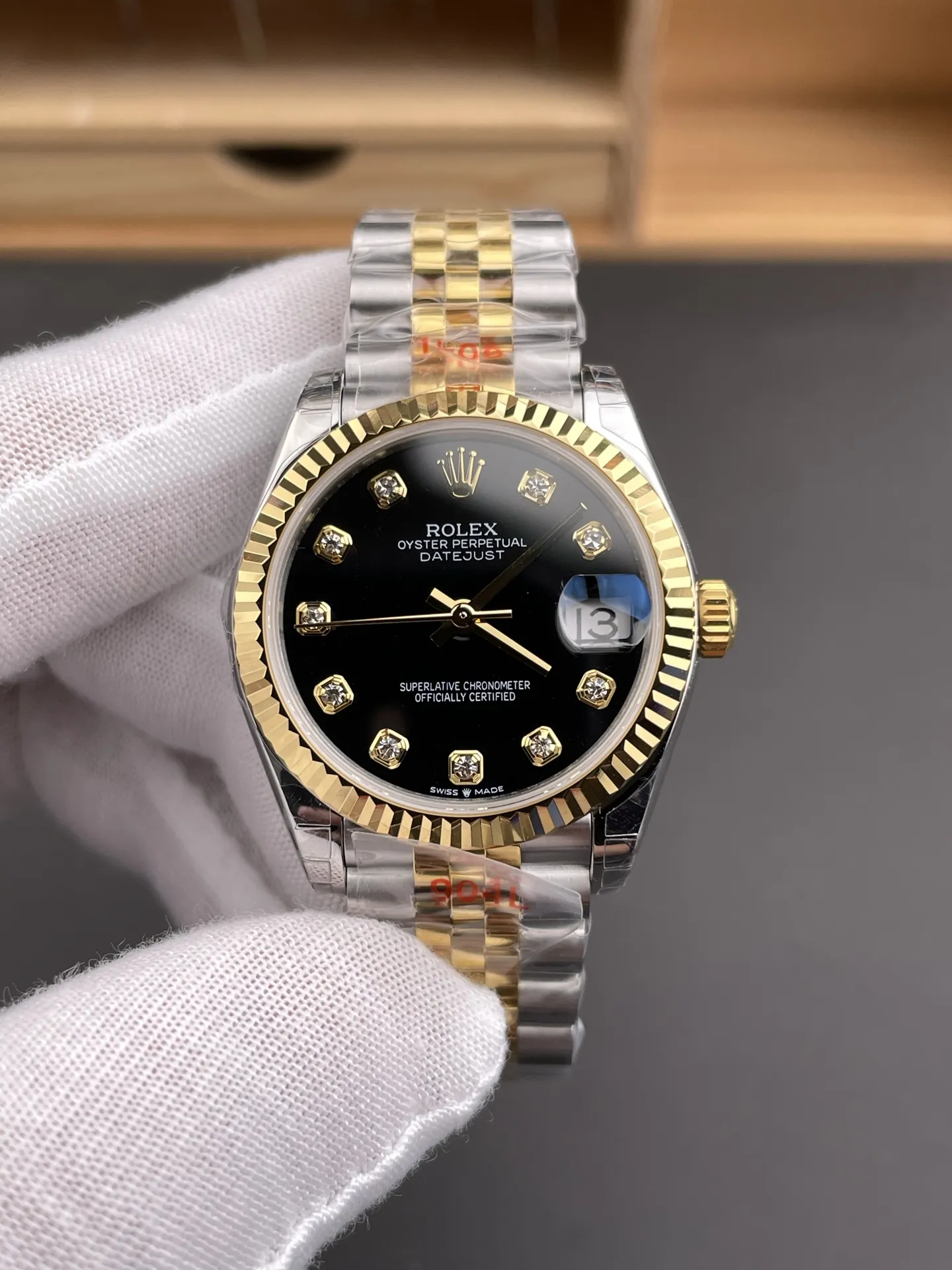 Rolex Datejust Two-Tone Black Ladies 31mm