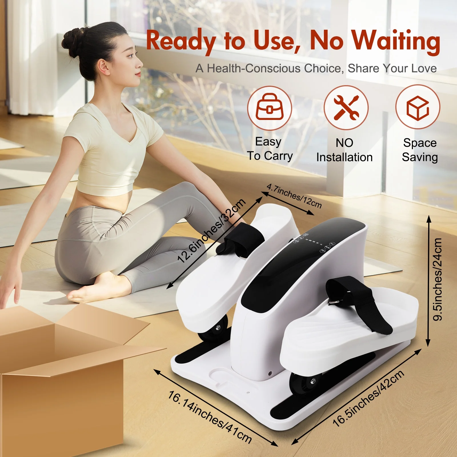 CATGOOD Under Desk Elliptical, Electric Seated Foot & Leg Pedal Exerciser While Sitting for Seniors