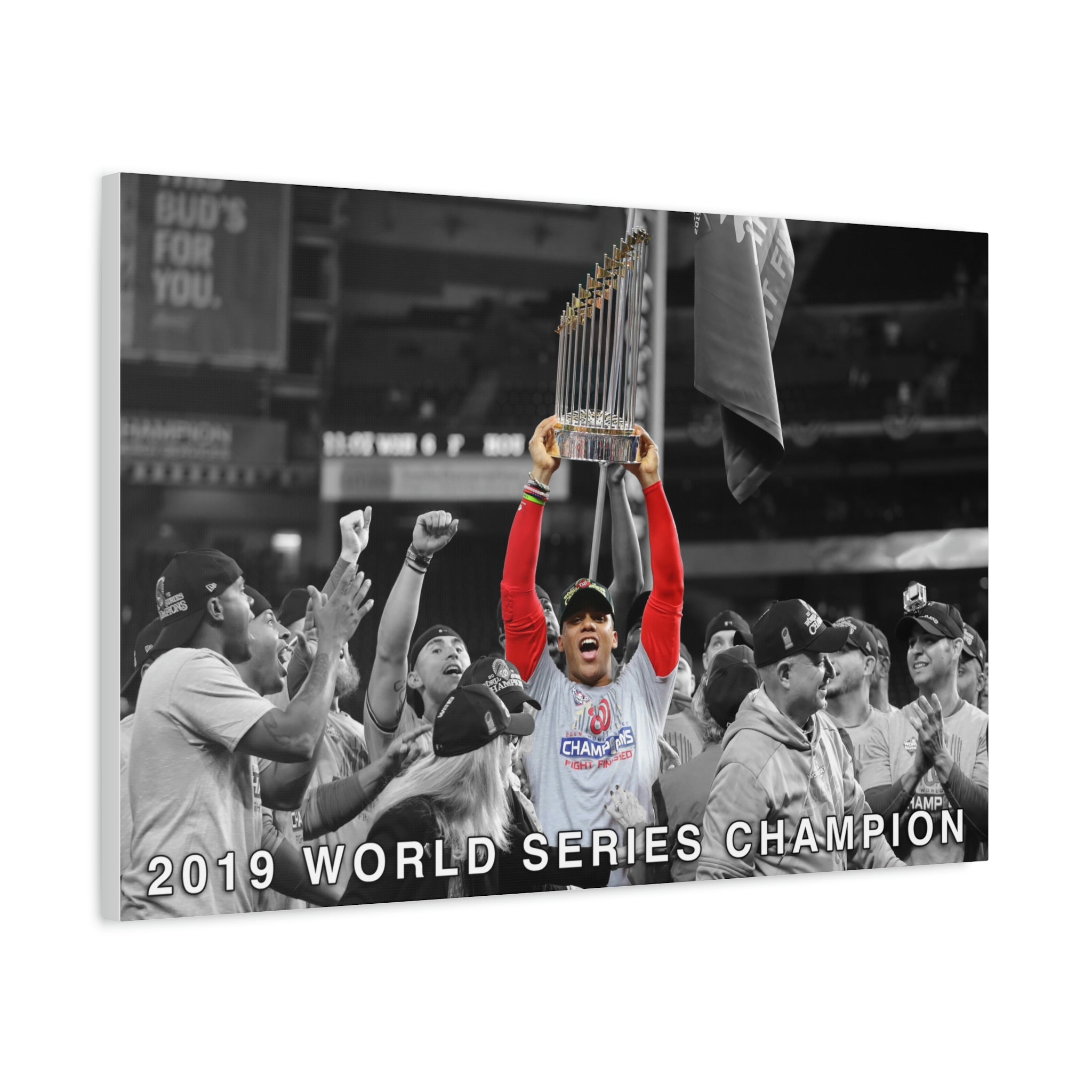 Juan Soto Washington Nationals 2019 World Series Champion Premium Wall Art Canvas Wrap