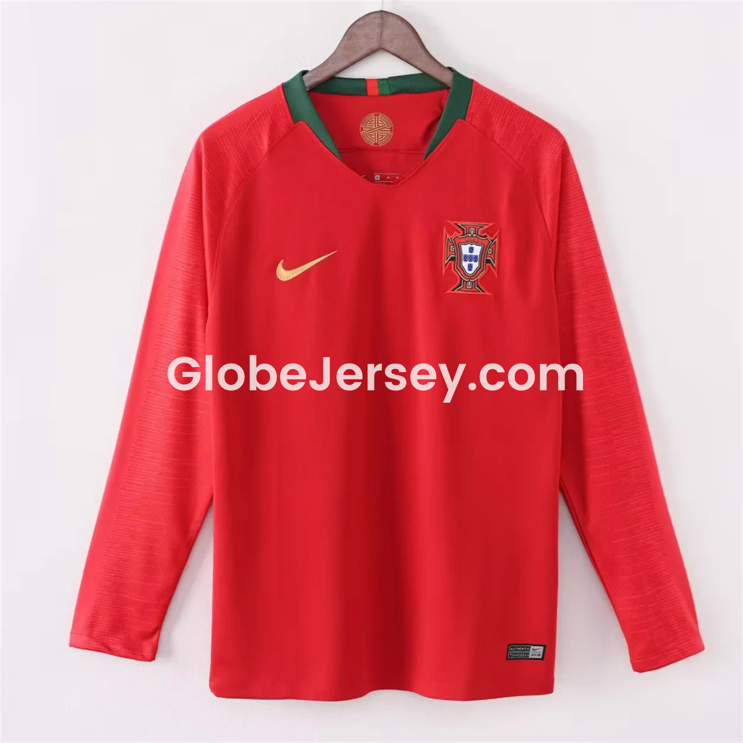 Retro Portugal 2018 Home Long Sleeves Jersey