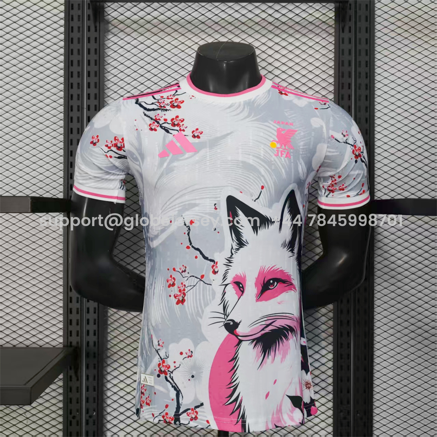 Japan 25-26 Pink And White Snow Fox Special Jersey - Player Version