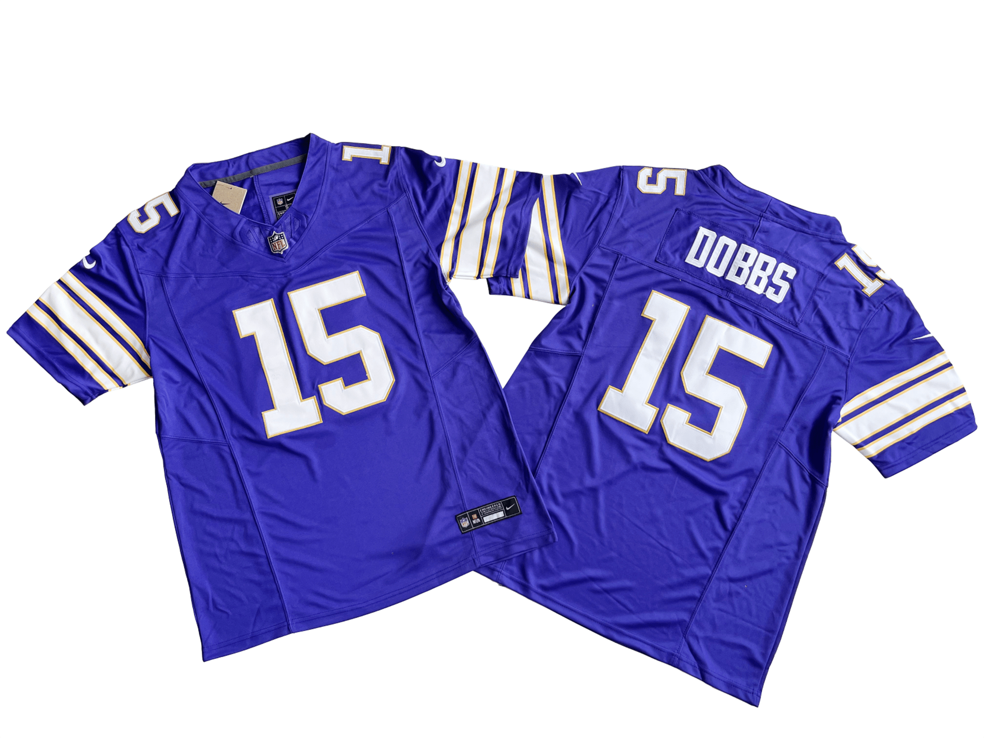 Minnesota Vikings 15# Joshua Dobbs Nike Vapor F.U.S.E. Limited Jersey