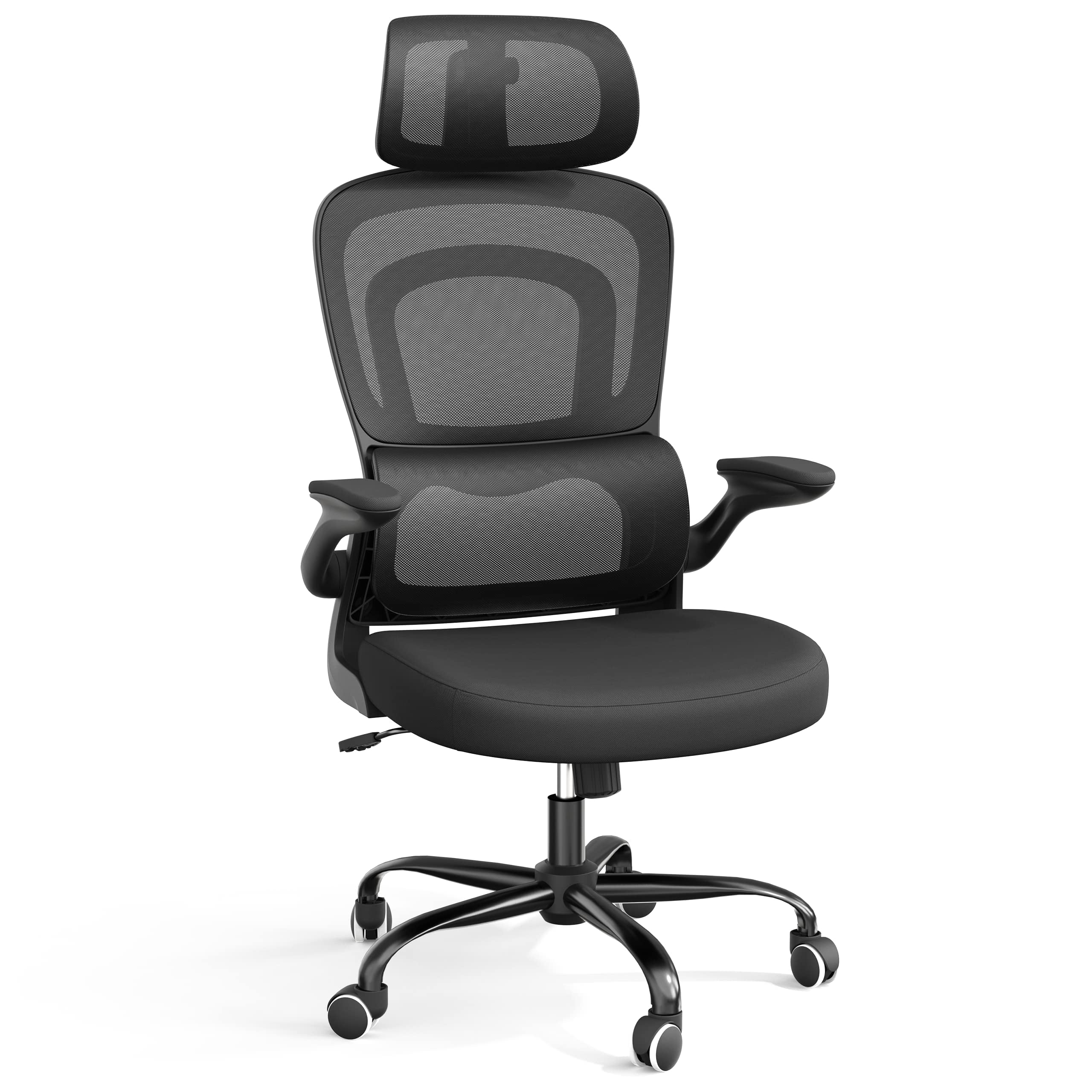 Blarity Ergonomic Office Chair, High Back Mesh Desk Chair with Lumbar Support and Adjustable Headrest