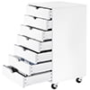 Dextrus 7-Drawer File Cabinets Office Wooden File Cabinet Chest Mobile Organizer Storage Rolling Storage Drawer Cabinet, Black