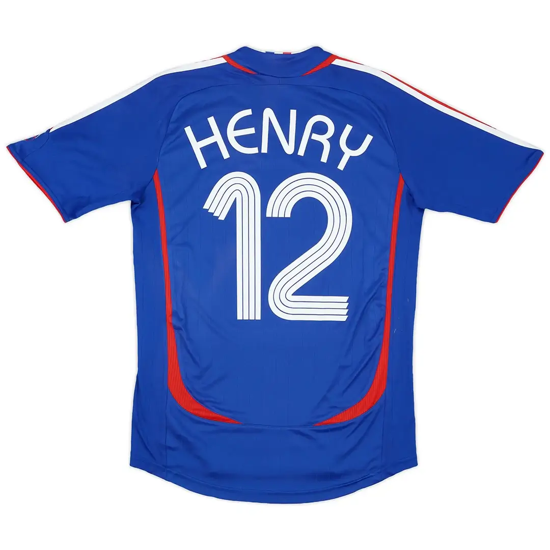 HENRY #12 France 2006 Home Retro Football Jersey