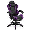 Magshion Rolling Gaming Chair, Adjustable Faux Leather Computer Seat with Lumbar Support for Adults Teens Desk Chair, White