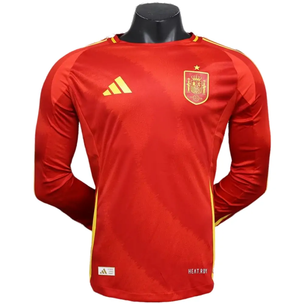 2024/25 Spain Home Long Sleeve Players 1:1 Thailand Quality