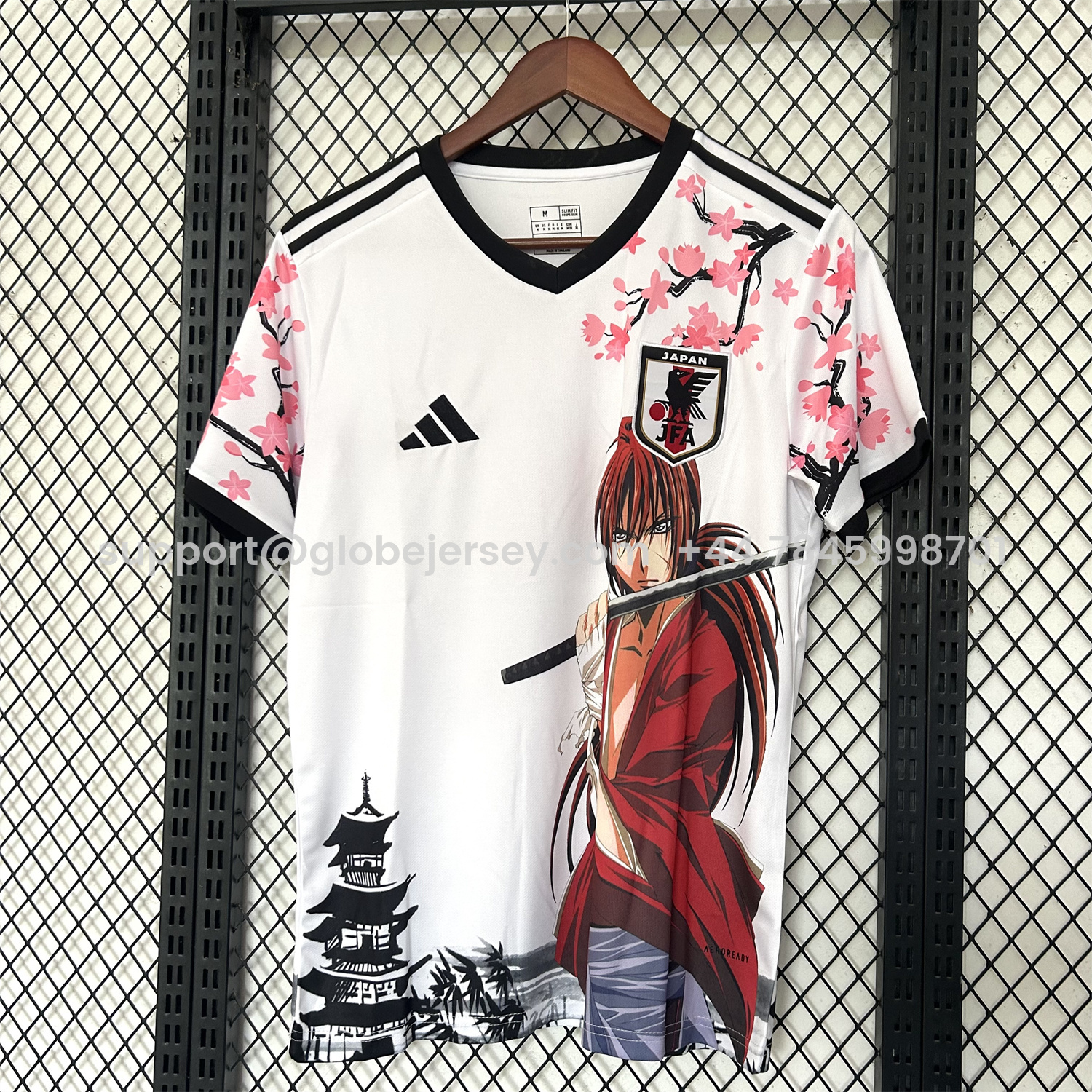 Japan 25-26 Rurouni Kenshin Himura Kenshin White Special Jersey - Fans Version