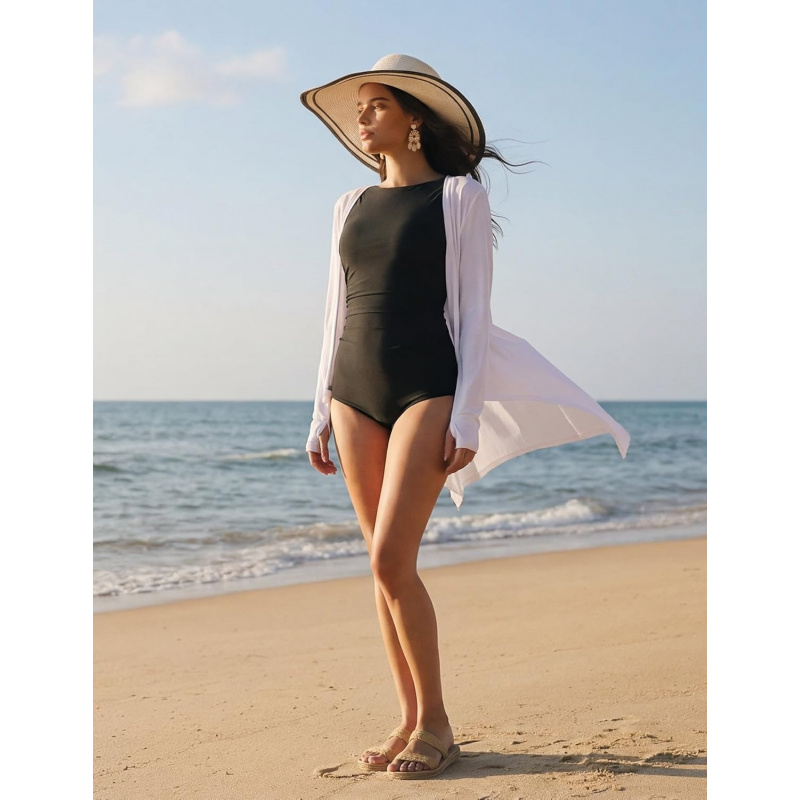 High Neck One Piece Swimsuit Women Tummy Control