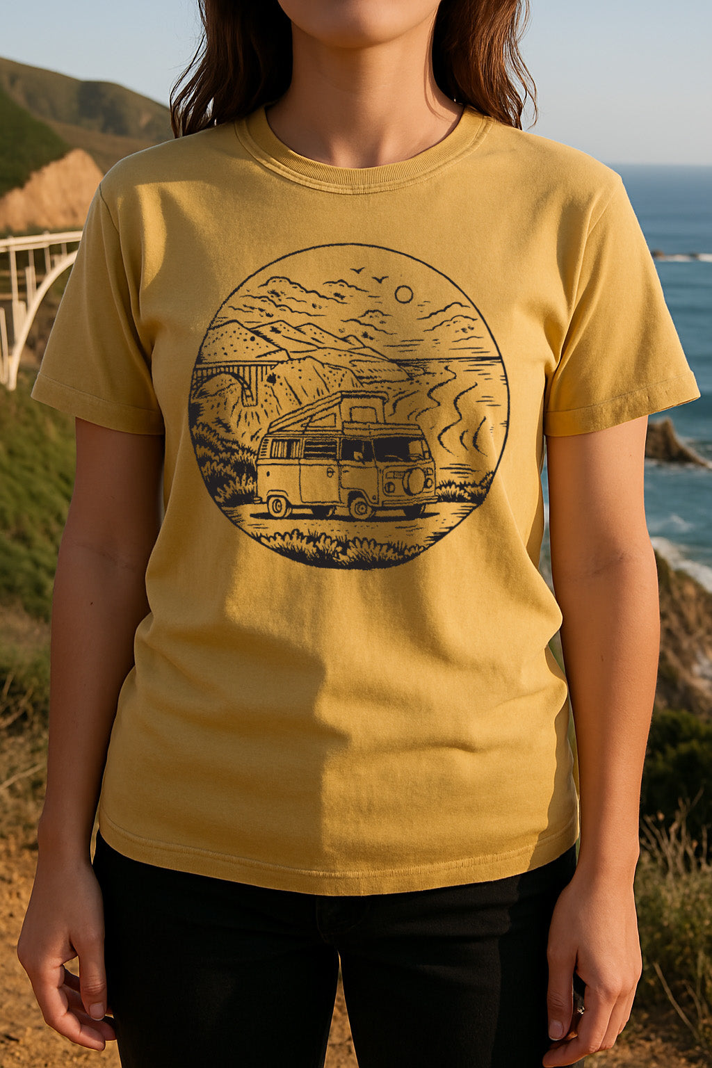 Big Sur VW Bus Tee-Vintage Mustard?