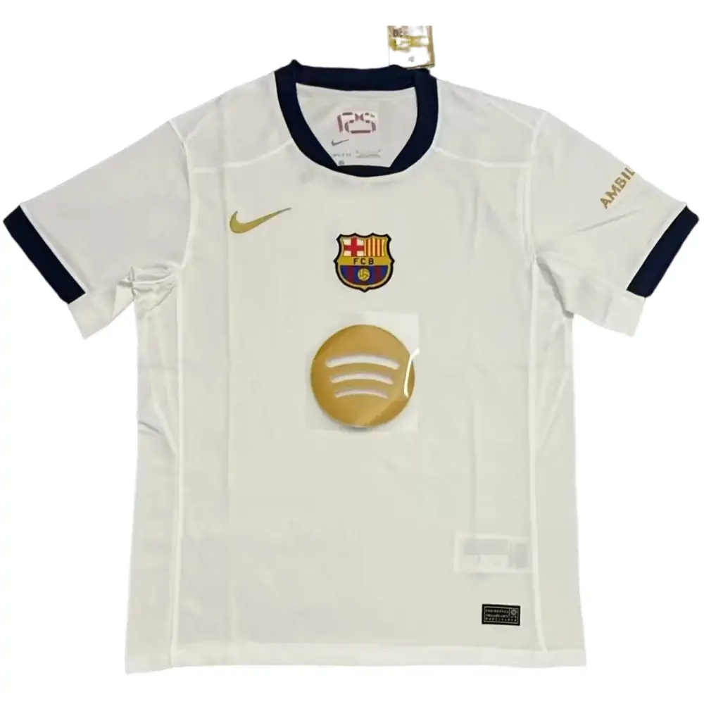 2025-26 Season - Barcelona White Circle Advertisement - Jersey - Fan Edition