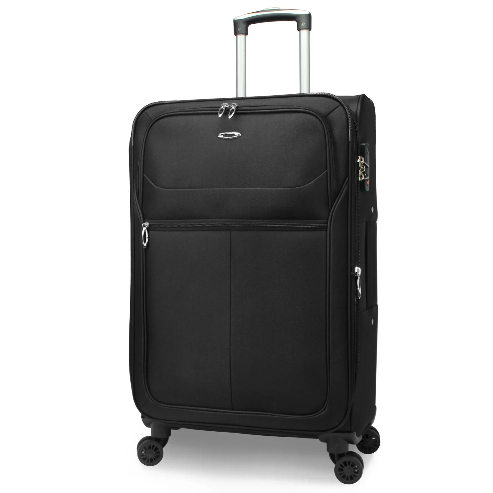 CalBags Kemyer Softside Lightweight 3-Piece Expandable Spinner Luggage Set - Black