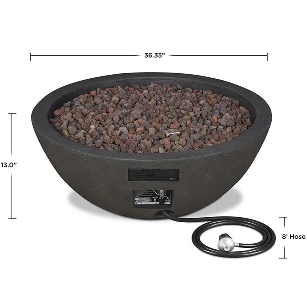 Real Flame Riverside Propane Fire Bowl in Glacier Gray