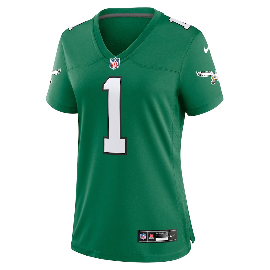 Women's Philadelphia Eagles Jalen Hurts Kelly Green Game Jersey - Green