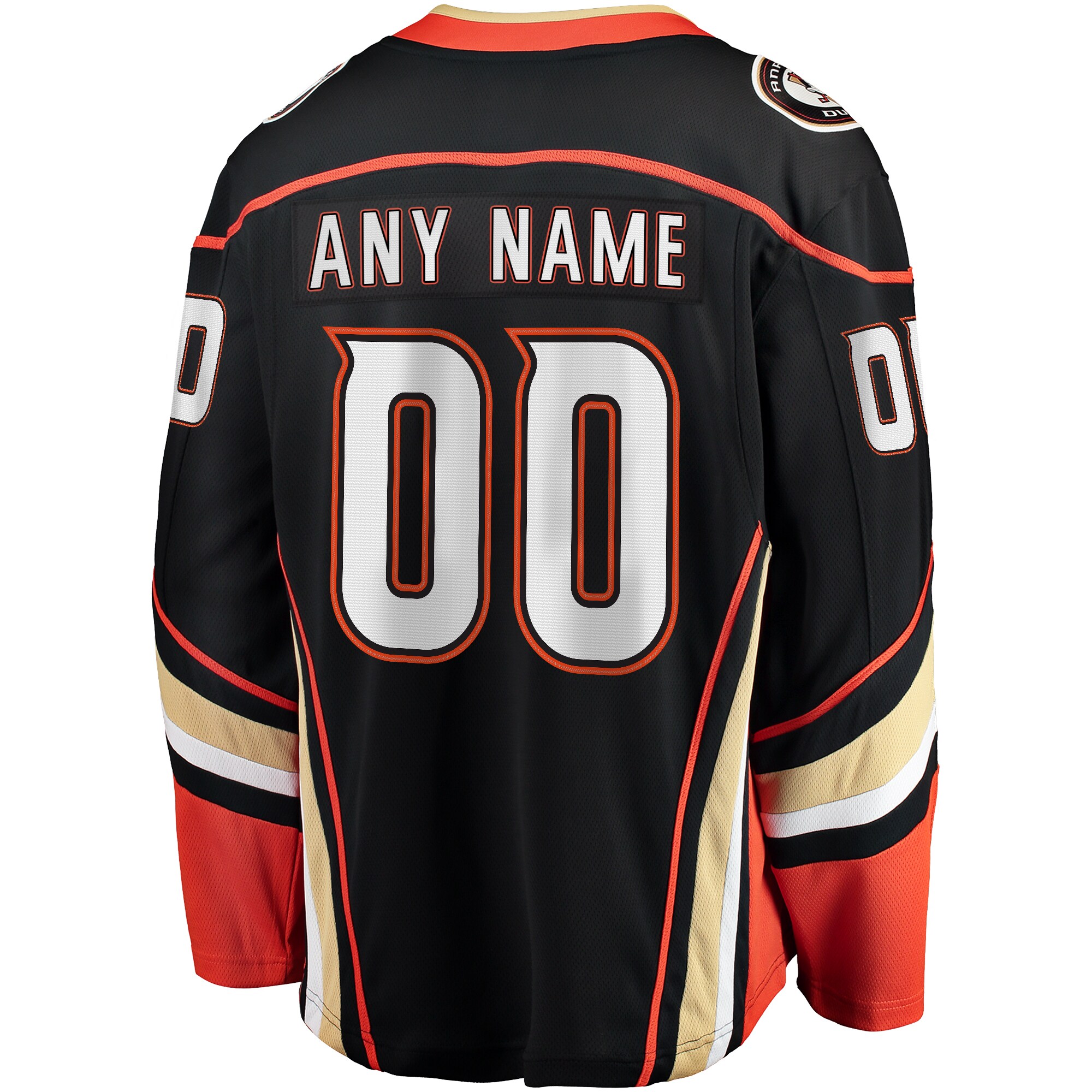 Anaheim Ducks Fanatics Home Breakaway Custom Jersey – Black