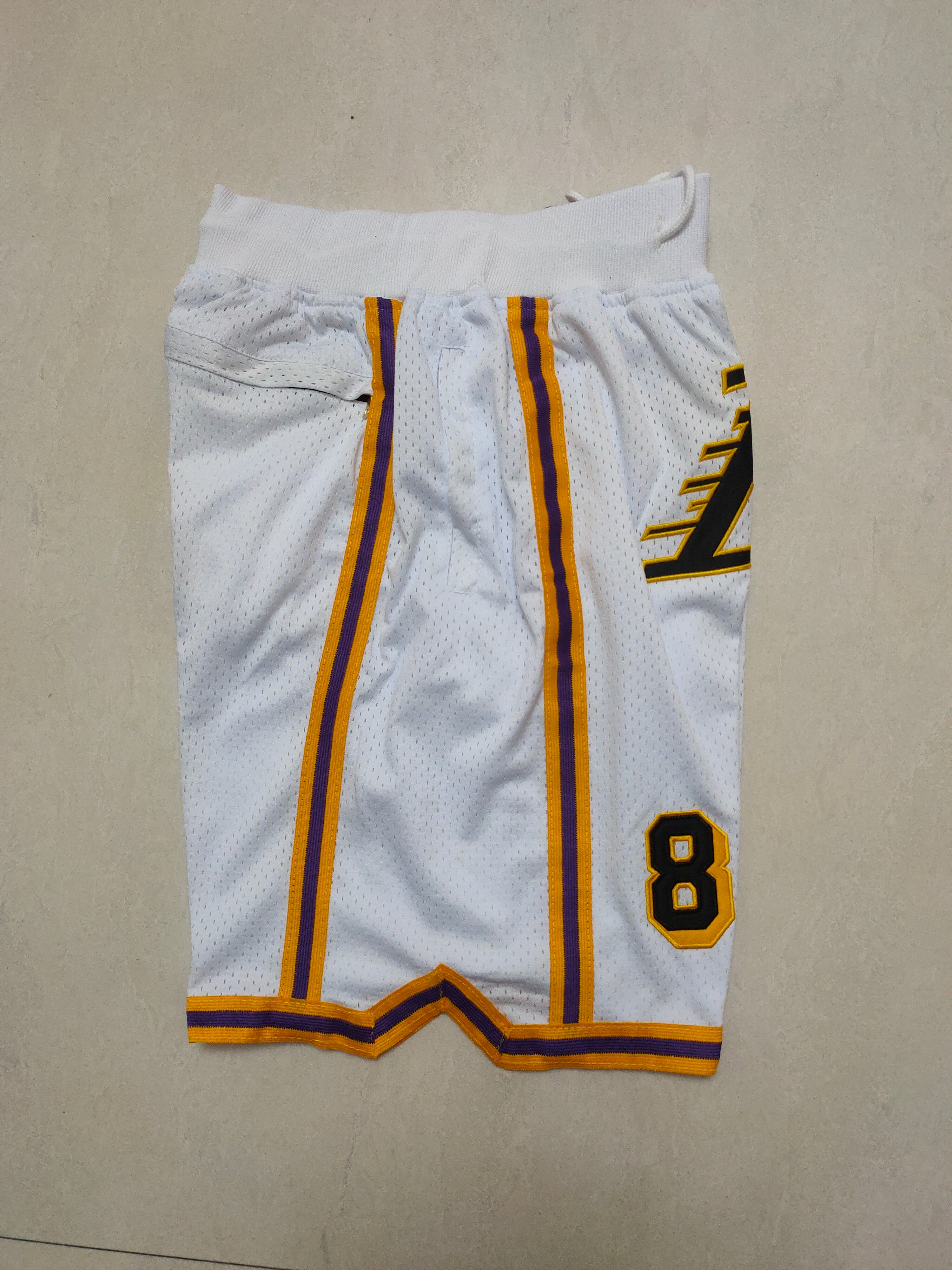 Los Angeles Lakers White Kobe Bryant K Pocket Pants