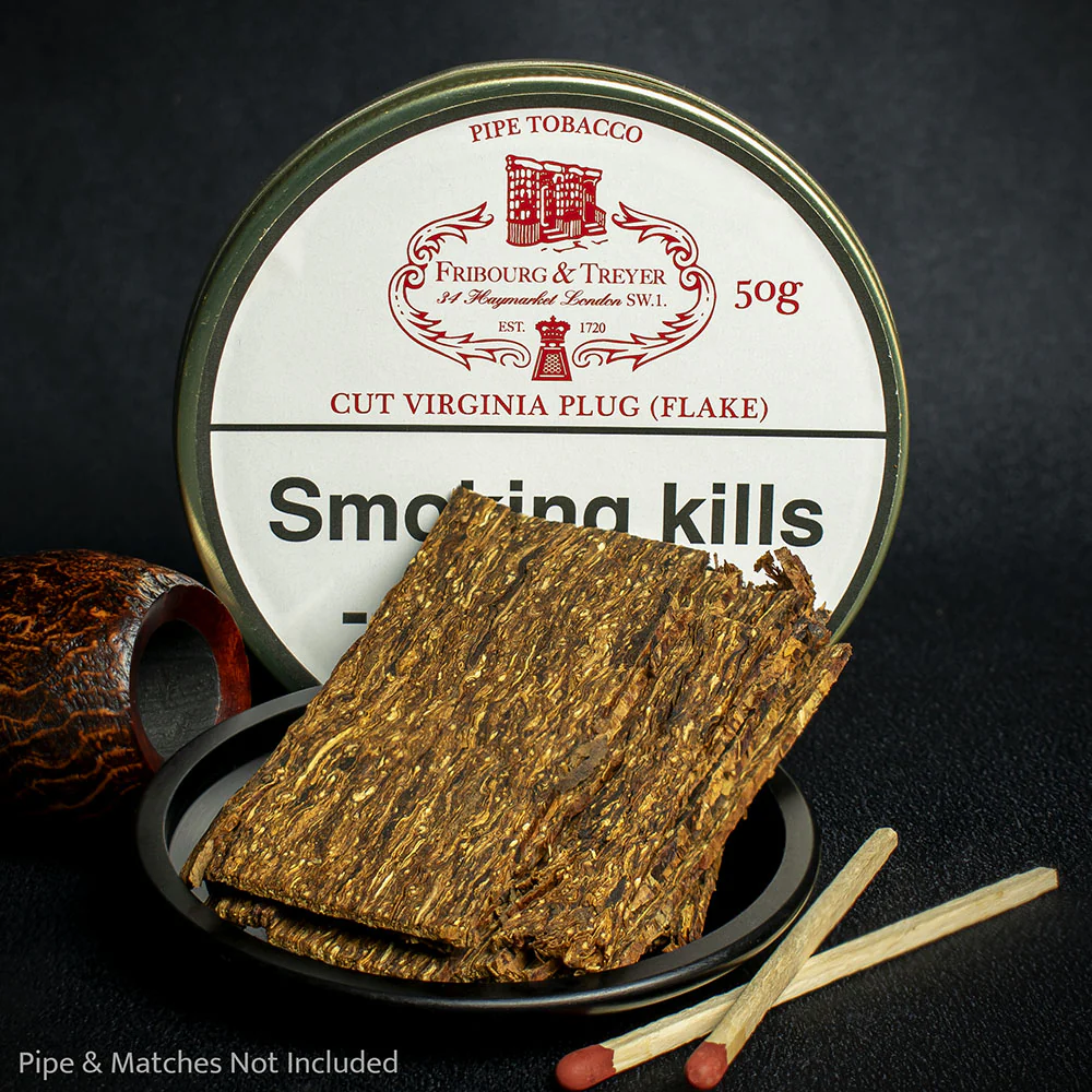 Fribourg & Treyer Cut Virginia Plug Flake Pipe Tobacco - 50g Tin
