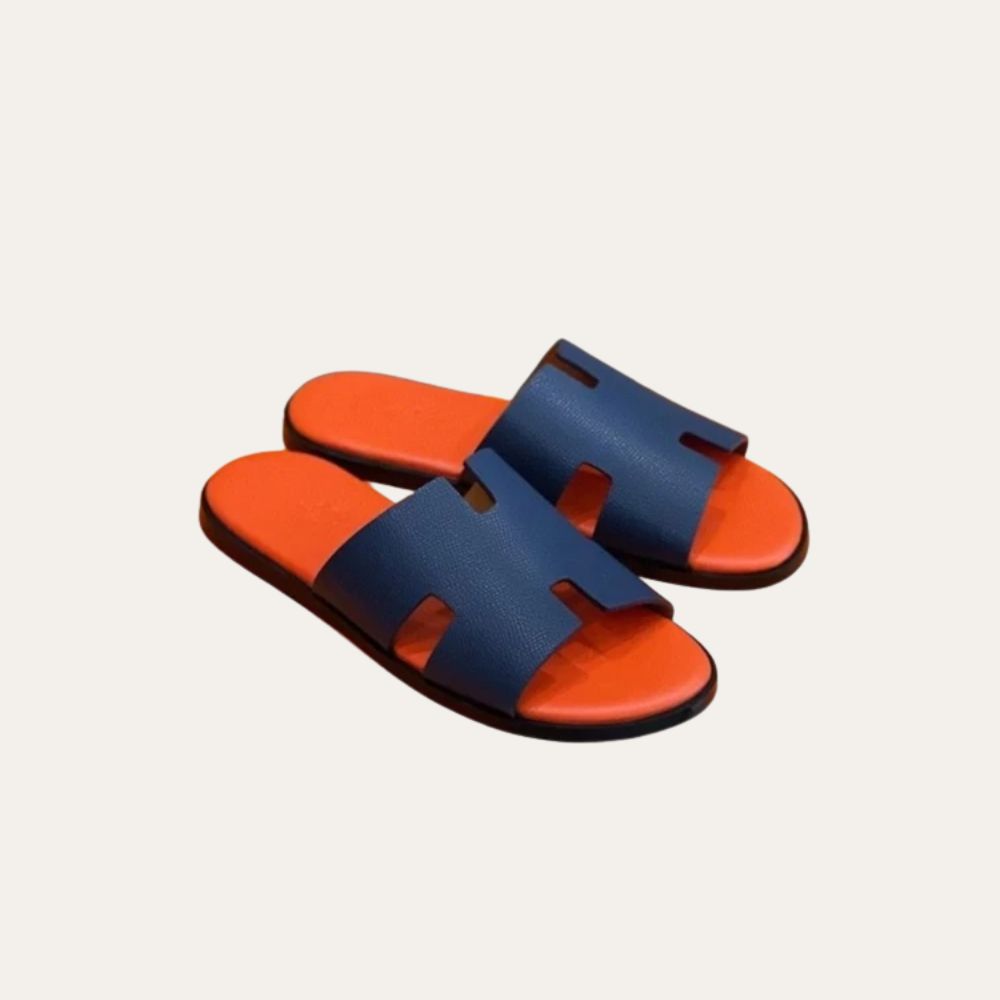Hermes Izmir Sandal Orange/Blue For Men