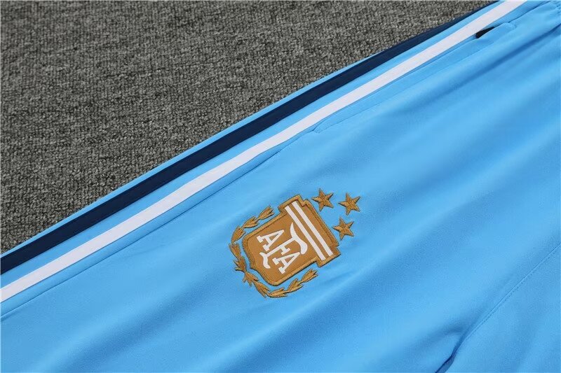 2023/2024 Argentina Half-length Training Wear Light Blue Suit