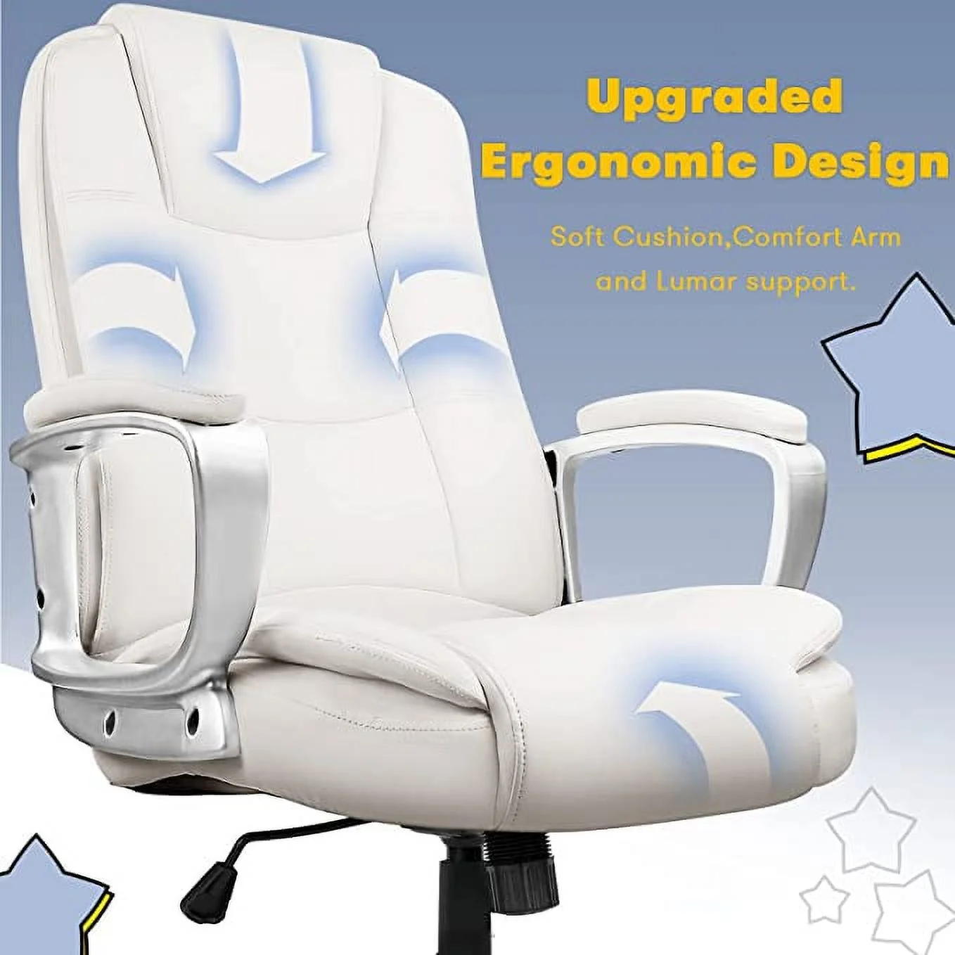 Bossin Big and Tall Home Office Computer chair for Adults, High Back Desk Chair for Heavy Duty 400 LBS