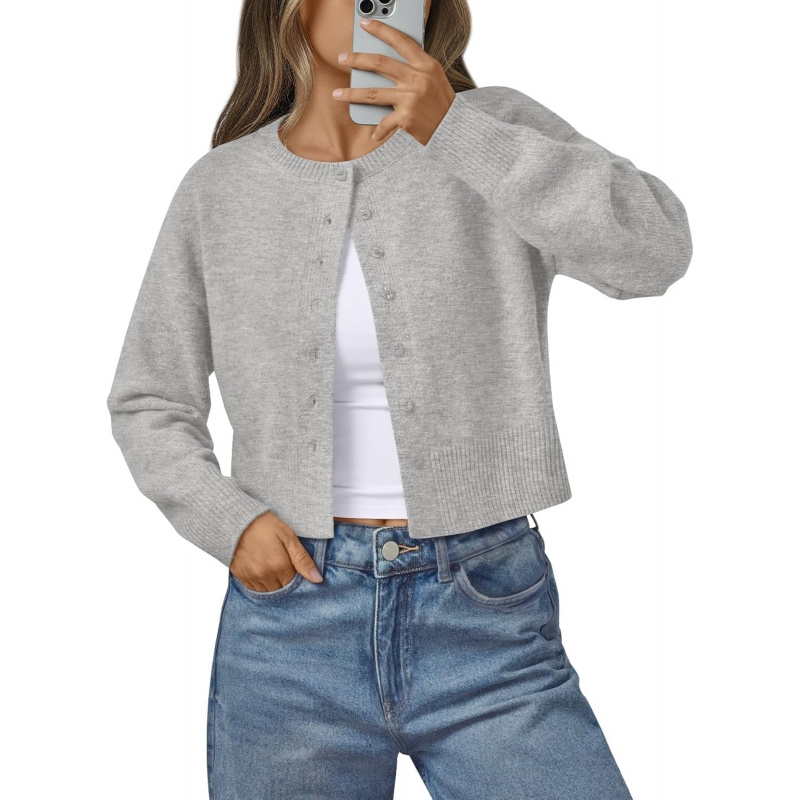 Women's Lightweight Cardigan Cropped Knit Fall Cute Sweaters 2026