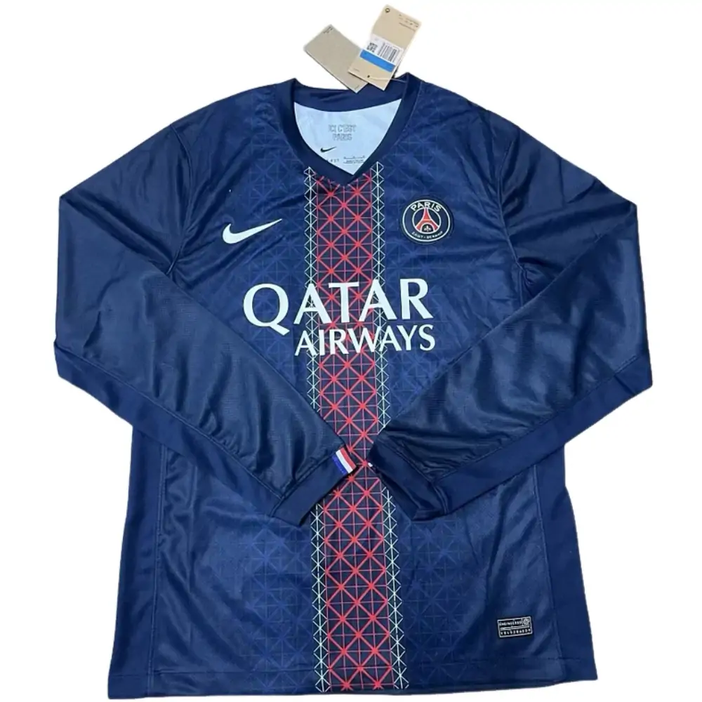 2025-26 Paris Saint-Germain Home Long-Sleeve Jersey, 1:1 Thai Version Quality - Fans Edition