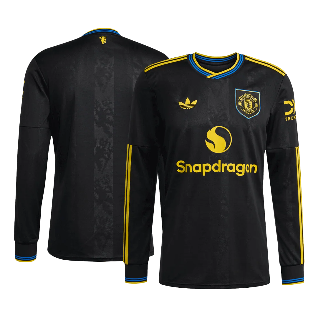 Manchester United Third Away Long Sleeve Soccer Jersey 2025/26