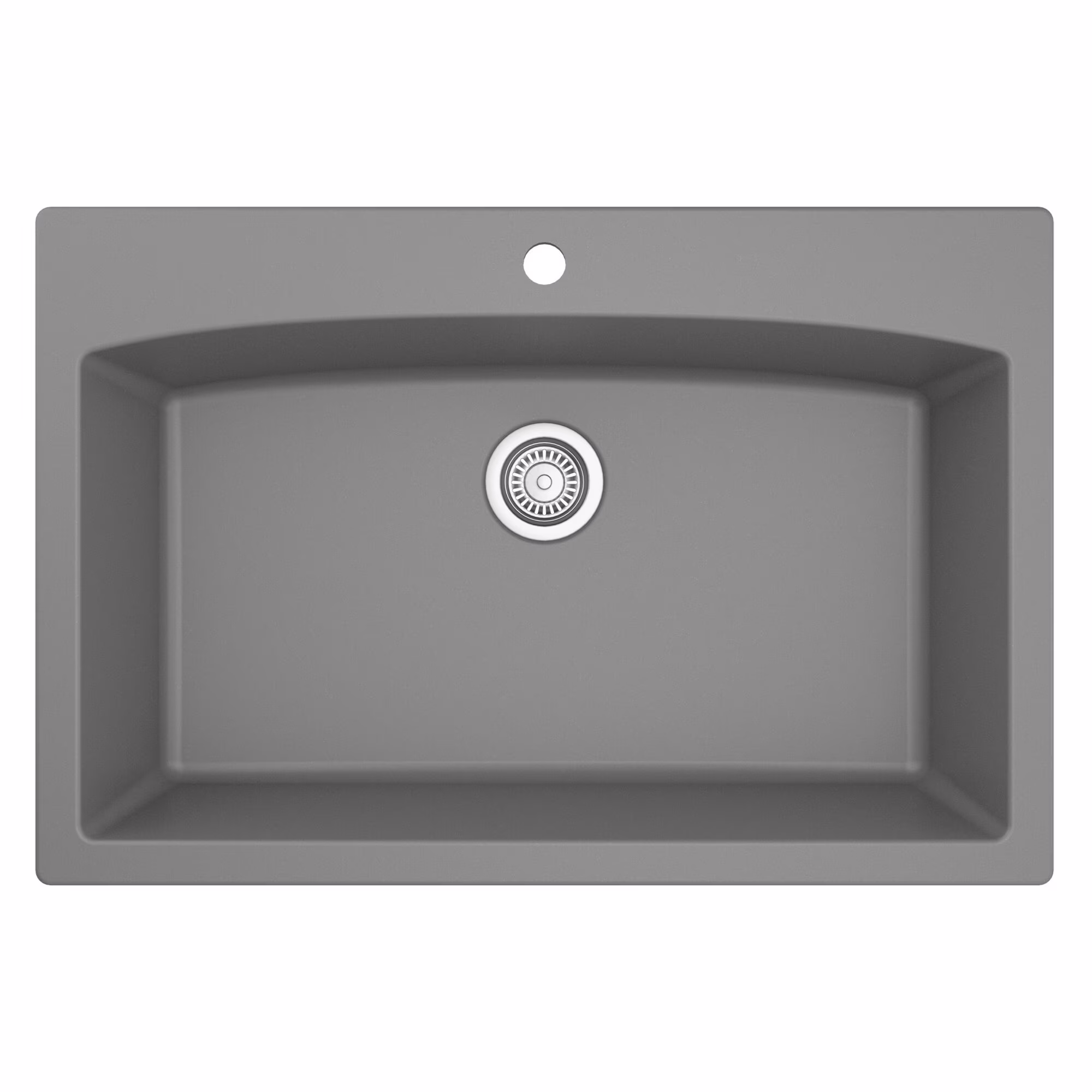 Karran  Drop-In Quartz Single Bowl Kitchen Sink Concrete
