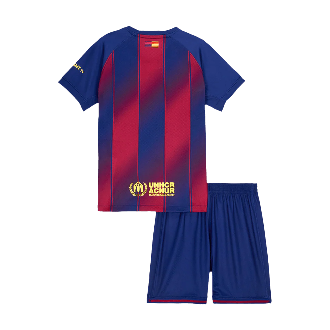 Barcelona Kid's Home 2025/26 Kit - Jersey+shorts