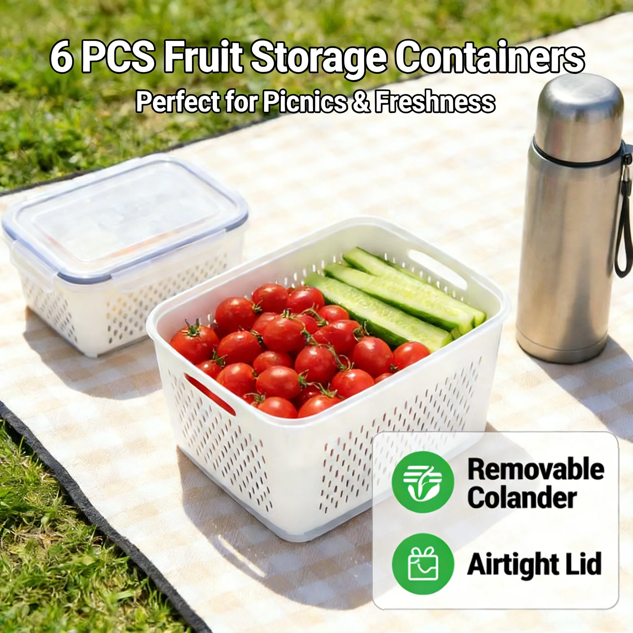 The Ultimate 3-6pc Fridge Organizer Set - Keep Food Fresh 3x Longer! 🥬✨
