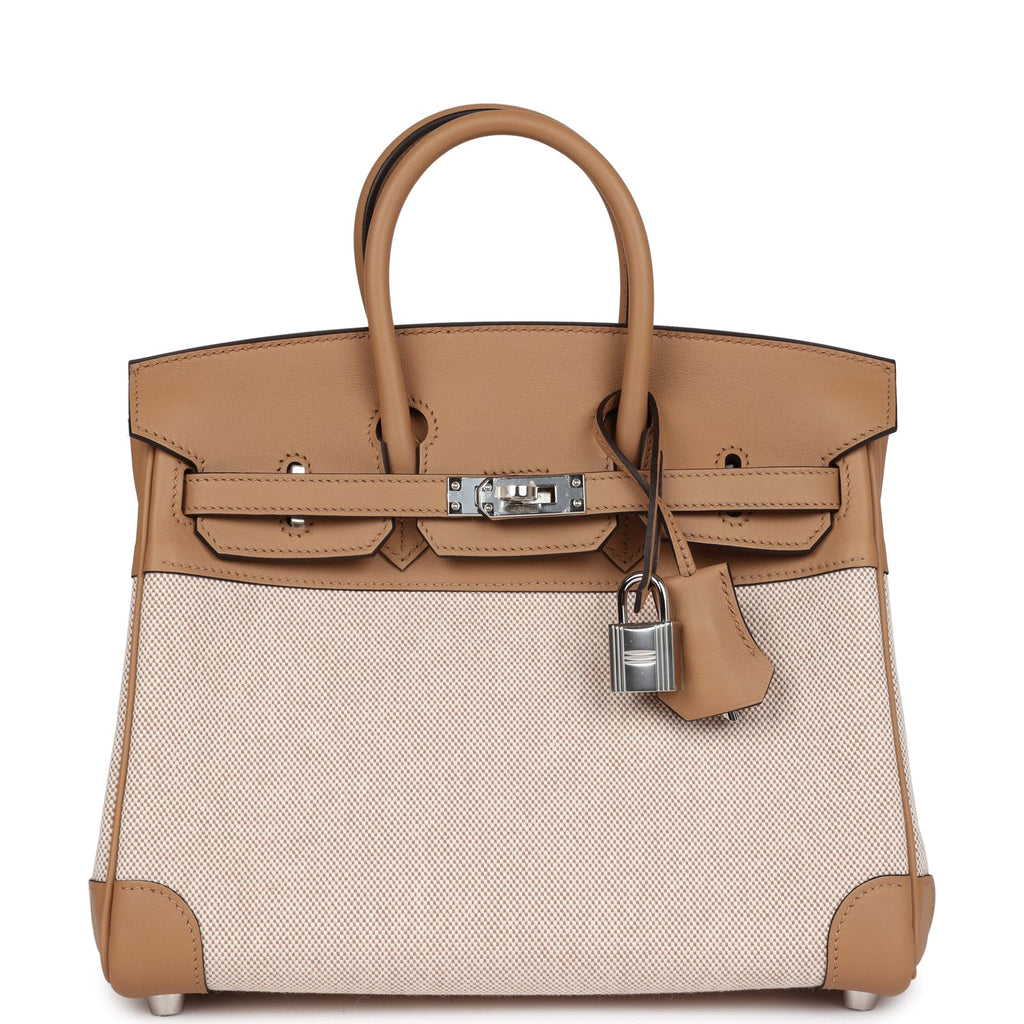 Birkin 25 Toile H and Chai Swift Palladium Hardware