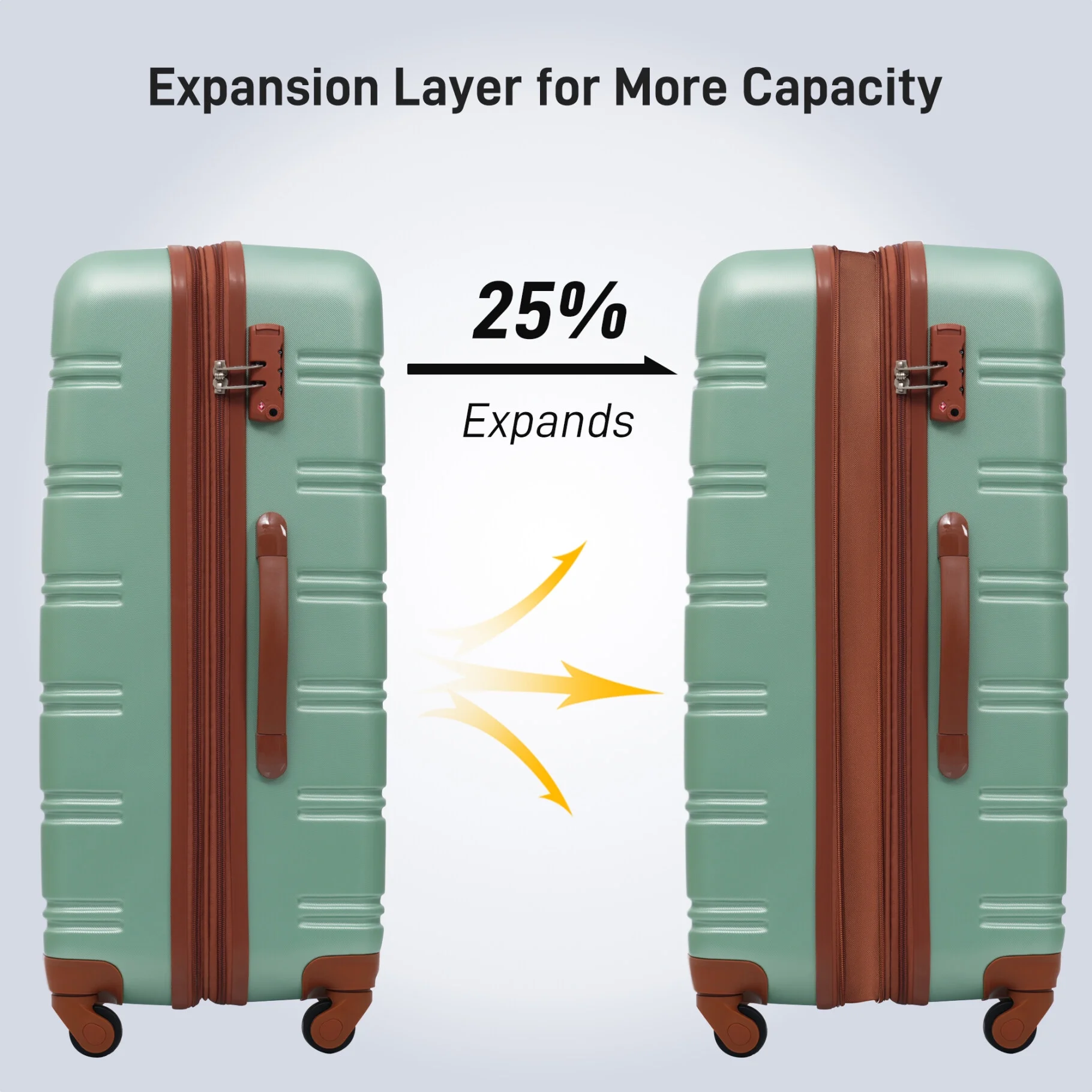 Luggage Sets 3 Piece, Hardside Expandable Ultra Durable PC Lightweight Carry On, Travel Suitcase Set with TSA Lock Spinner Wheels, Multicolor Purple