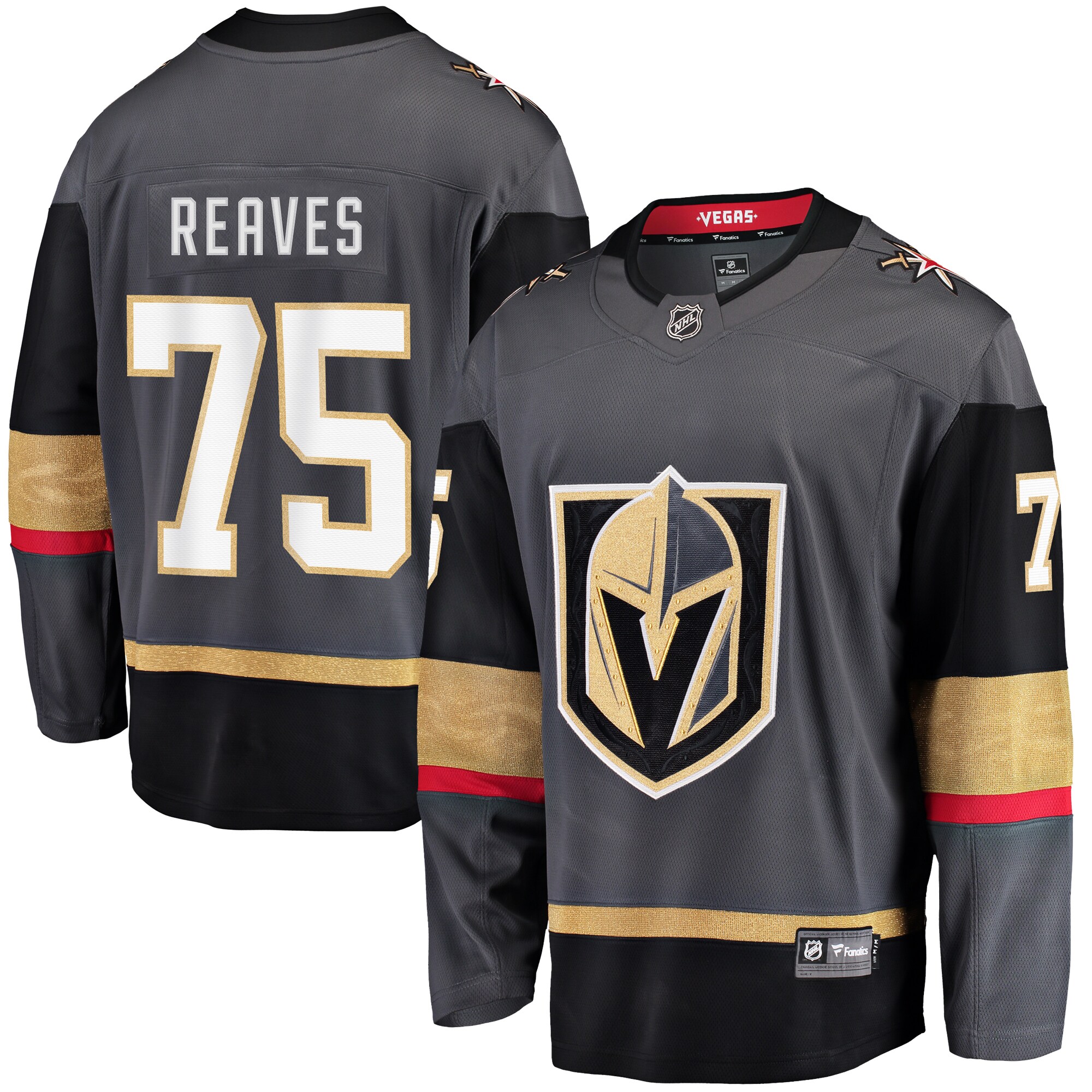 Ryan Reaves Vegas Golden Knights Fanatics Home Breakaway   Jersey – Black